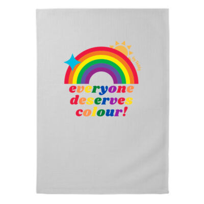 Everyone Deserves Colour 100% cotton tea towel Thumbnail