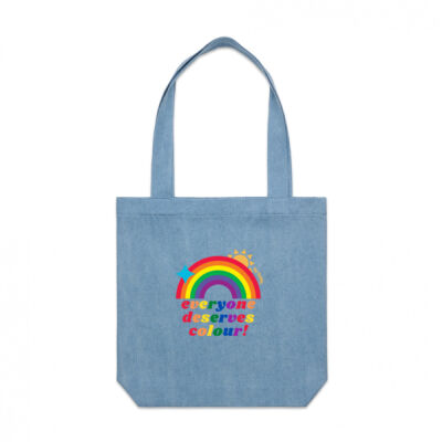 Everyone Deserves Colour denim tote Thumbnail